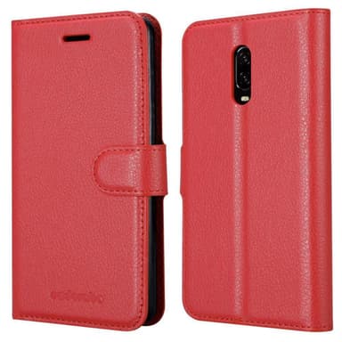 OnePlus 7 Suojakuori Lompakkokotelo (Punainen)