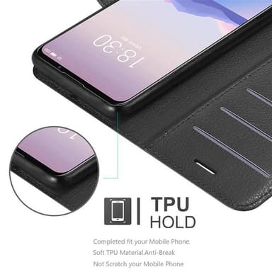 MEIZU 16Xs Suojakuori Lompakkokotelo (Musta)
