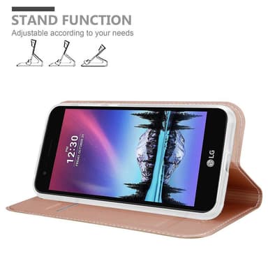 LG K4 2017 Suojakuori Lompakkokotelo (Vaaleanpunainen)