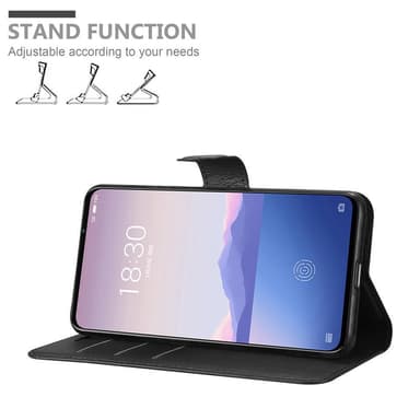 MEIZU 16Xs Suojakuori Lompakkokotelo (Musta)