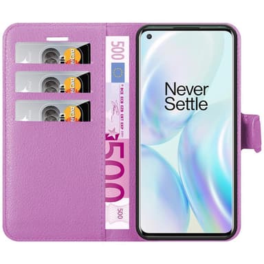 OnePlus 8 Suojakuori Lompakkokotelo (Violetti)