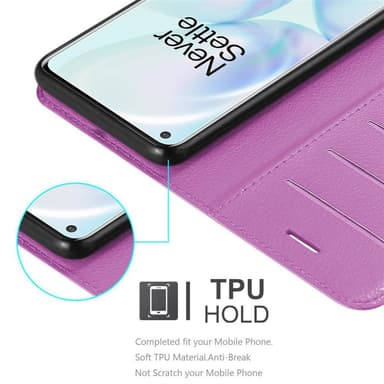 OnePlus 8 Suojakuori Lompakkokotelo (Violetti)