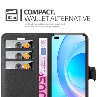 Honor 50 LITE Suojakuori Lompakkokotelo (Musta)