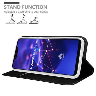 Huawei MATE 20 LITE Suojakuori Lompakkokotelo (Musta)
