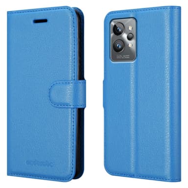 Realme GT 2 PRO Suojakuori Lompakkokotelo (Sininen)