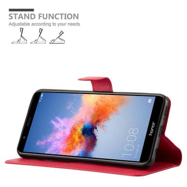 Honor 7X Suojakuori Lompakkokotelo (Punainen)