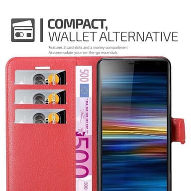 Sony Xperia L3 Suojakuori Lompakkokotelo (Punainen)