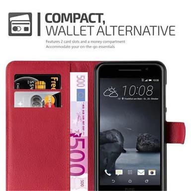 HTC ONE A9 Suojakuori Lompakkokotelo (Punainen)