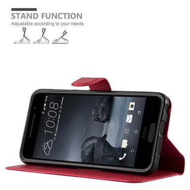HTC ONE A9 Suojakuori Lompakkokotelo (Punainen)
