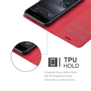 HTC ONE A9 Suojakuori Lompakkokotelo (Punainen)