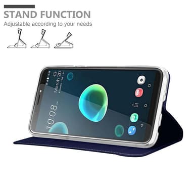 HTC Desire 12 PLUS Suojakuori Lompakkokotelo (Sininen)