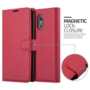 LG STYLUS 3 Suojakuori Lompakkokotelo (Punainen)