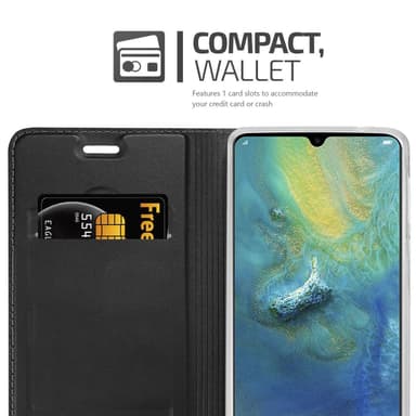 Huawei MATE 20 Suojakuori Lompakkokotelo (Musta)