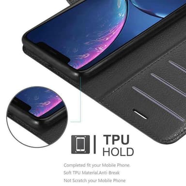 iPhone 11 Suojakuori Lompakkokotelo (Musta)
