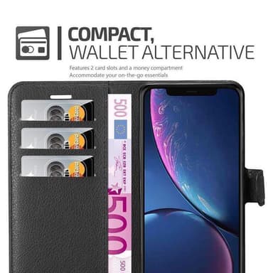 iPhone 11 Suojakuori Lompakkokotelo (Musta)
