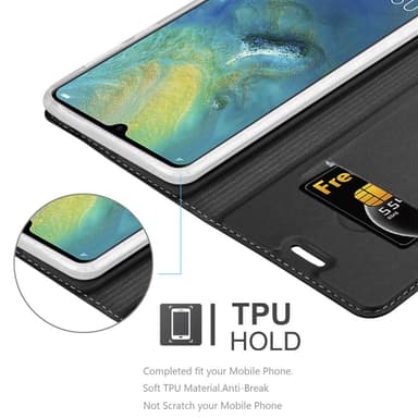 Huawei MATE 20 Suojakuori Lompakkokotelo (Musta)