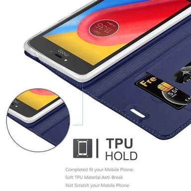 Motorola MOTO C Suojakuori Lompakkokotelo (Sininen)