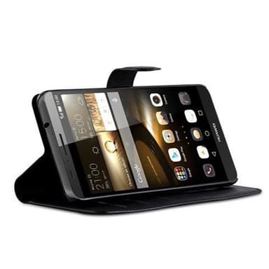 Huawei D3 MATE 7 MINI Suojakuori Lompakkokotelo (Musta)