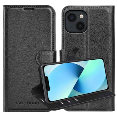 iPhone 13 Suojakuori Lompakkokotelo (Musta)