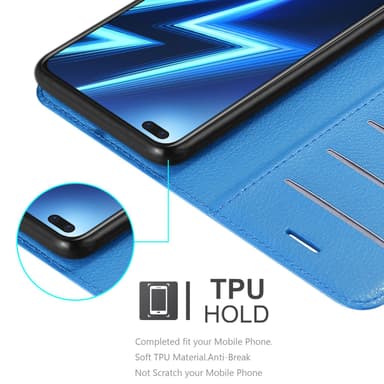Realme 6 PRO Suojakuori Lompakkokotelo (Sininen)