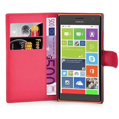 Nokia Lumia 730 Suojakuori Lompakkokotelo (Punainen)