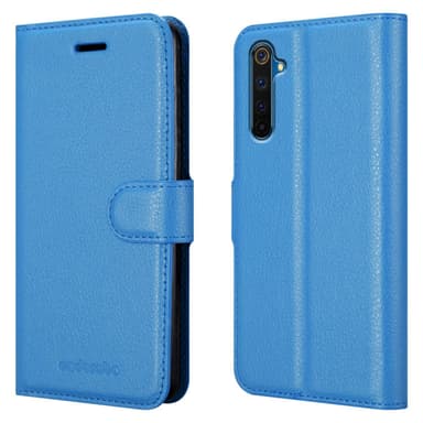 Realme 6 PRO Suojakuori Lompakkokotelo (Sininen)