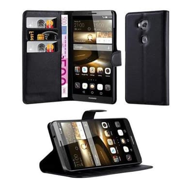 Huawei D3 MATE 7 MINI Suojakuori Lompakkokotelo (Musta)