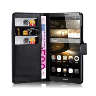 Huawei D3 MATE 7 MINI Suojakuori Lompakkokotelo (Musta)