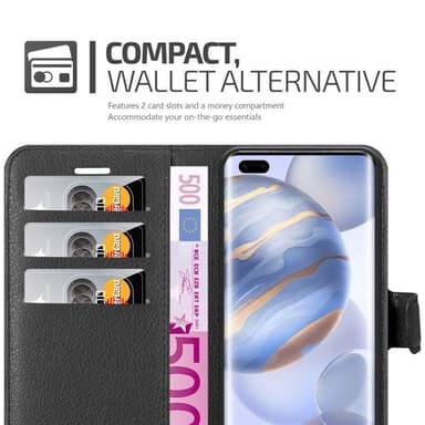 Honor 30 PRO Suojakuori Lompakkokotelo (Musta)