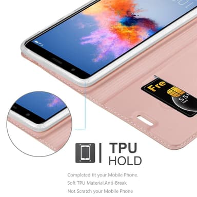 Honor 7X Suojakuori Lompakkokotelo (Vaaleanpunainen)