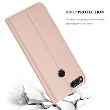 Honor 7X Suojakuori Lompakkokotelo (Vaaleanpunainen)