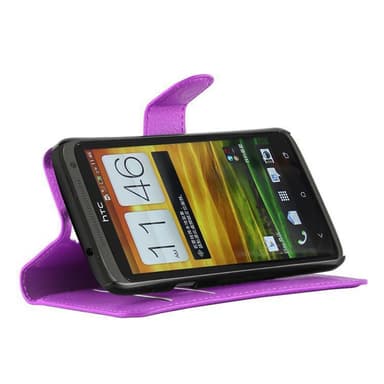 HTC ONE X / X+ Suojakuori Lompakkokotelo (Violetti)