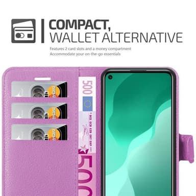 Huawei NOVA 7 SE Suojakuori Lompakkokotelo (Violetti)