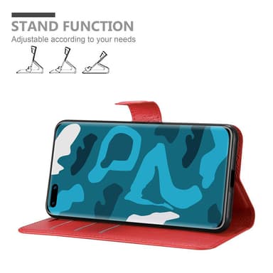 Huawei P40 Suojakuori Lompakkokotelo (Punainen)