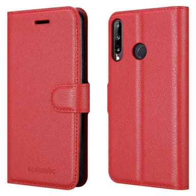 Huawei P40 LITE E Suojakuori Lompakkokotelo (Punainen)
