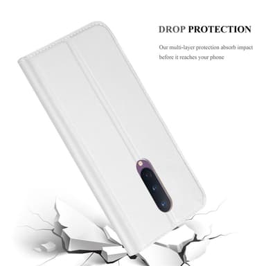 OnePlus 8 Suojakuori Lompakkokotelo (Hopea)