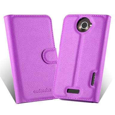 HTC ONE X / X+ Suojakuori Lompakkokotelo (Violetti)