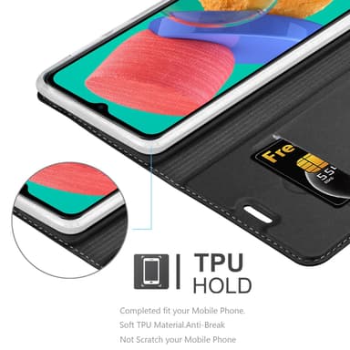 Samsung Galaxy M33 5G Suojakuori Lompakkokotelo (Musta)