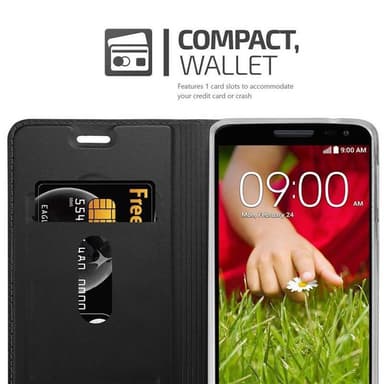 LG G2 MINI Suojakuori Lompakkokotelo (Musta)