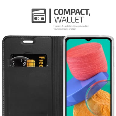 Samsung Galaxy M33 5G Suojakuori Lompakkokotelo (Musta)