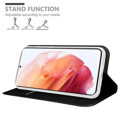 Samsung Galaxy S21 5G Suojakuori Lompakkokotelo (Musta)