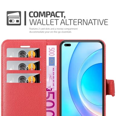 Honor 50 LITE Suojakuori Lompakkokotelo (Punainen)
