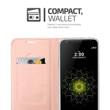 LG G5 Suojakuori Lompakkokotelo (Vaaleanpunainen)