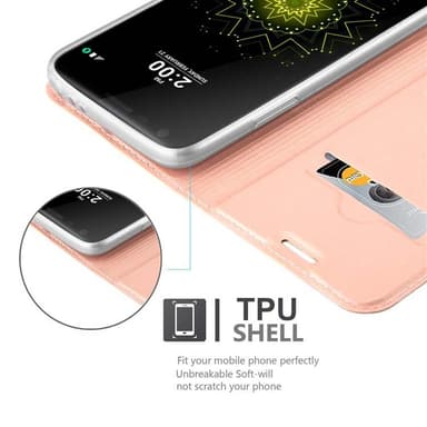 LG G5 Suojakuori Lompakkokotelo (Vaaleanpunainen)