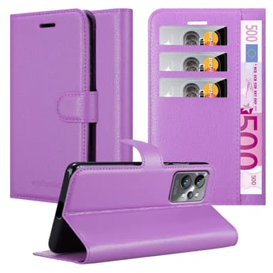 Realme GT 2 PRO Suojakuori Lompakkokotelo (Violetti)