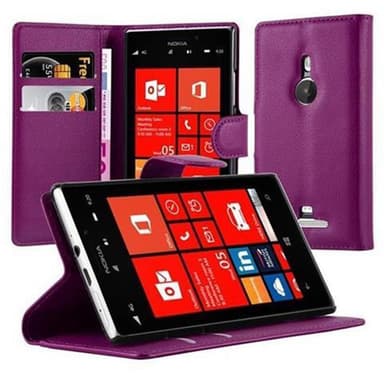 Nokia Lumia 925 Suojakuori Lompakkokotelo (Violetti)