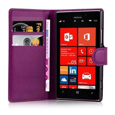 Nokia Lumia 925 Suojakuori Lompakkokotelo (Violetti)