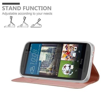 HTC ONE M9 Suojakuori Lompakkokotelo (Vaaleanpunainen)