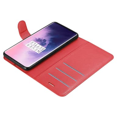 OnePlus 7 PRO Suojakuori Lompakkokotelo (Punainen)