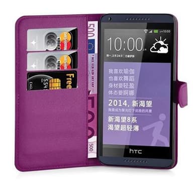 HTC Desire 816 Suojakuori Lompakkokotelo (Violetti)